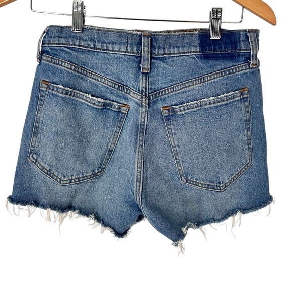 Abercrombie & Fitch High Rise Mom Short Distressed Blue Women’s Size 2 or 26 - Picture 5 of 7